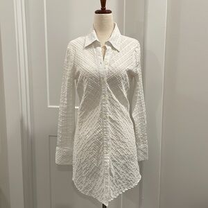 Tara Crisp White Textured Shirt